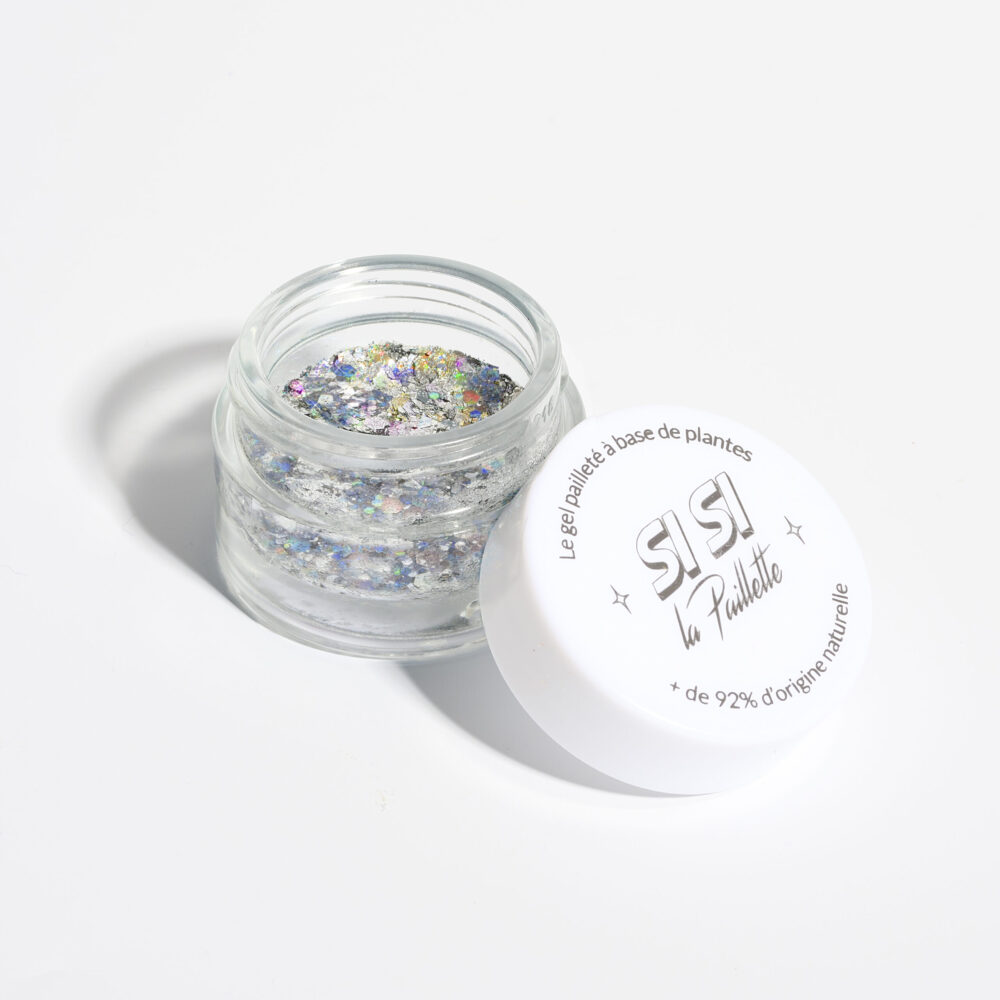 Gel pailleté végétal Argenté Y'Holo Sisi