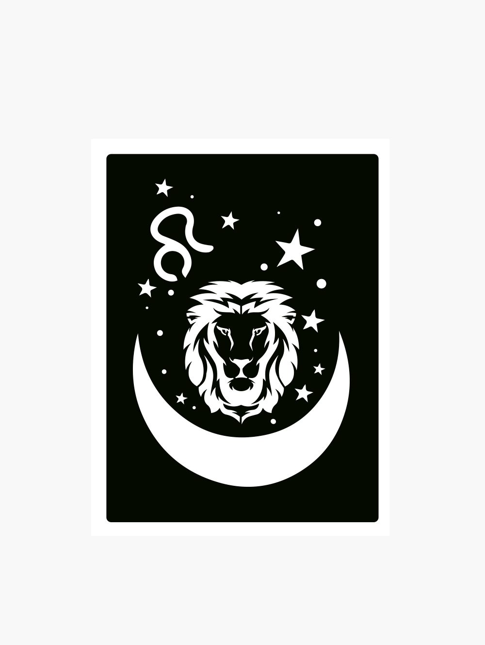 189_Signe du zodiaque Lion Tatouage Pochoir