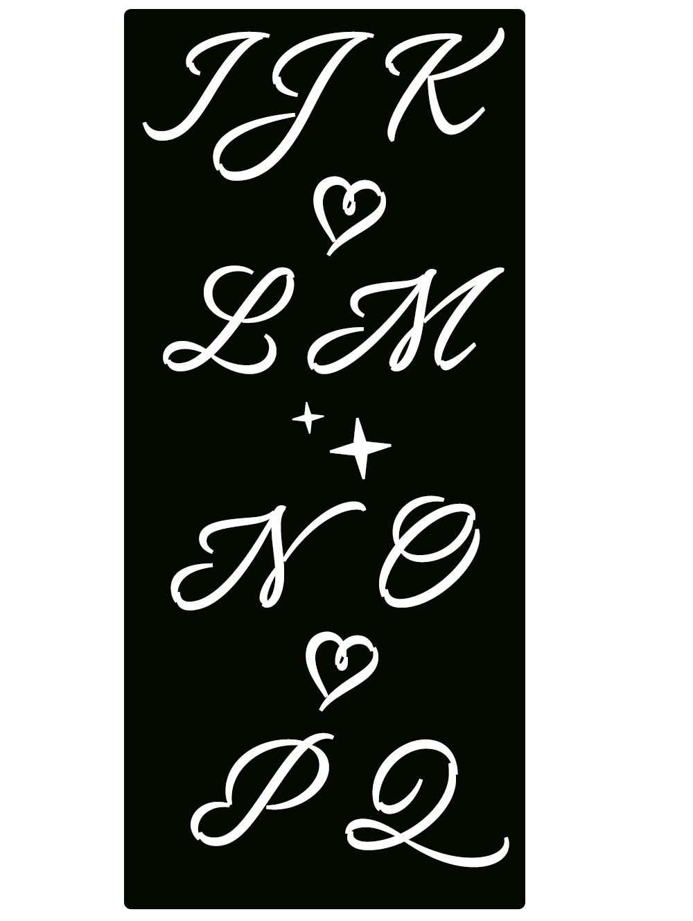 Pochoir lettrage tatouages Pochoir lettrage tatouages