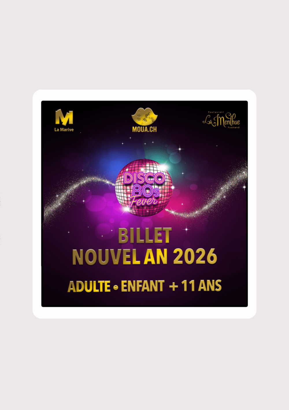Billet Adulte nouvel an 2026