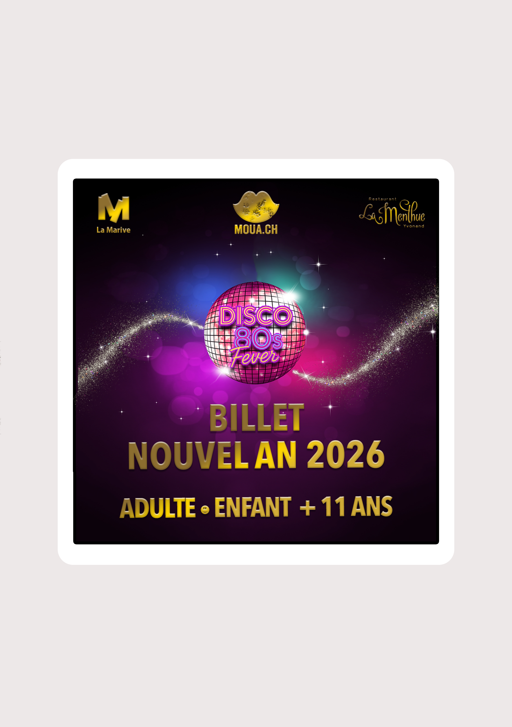 Billet Adulte nouvel an 2026