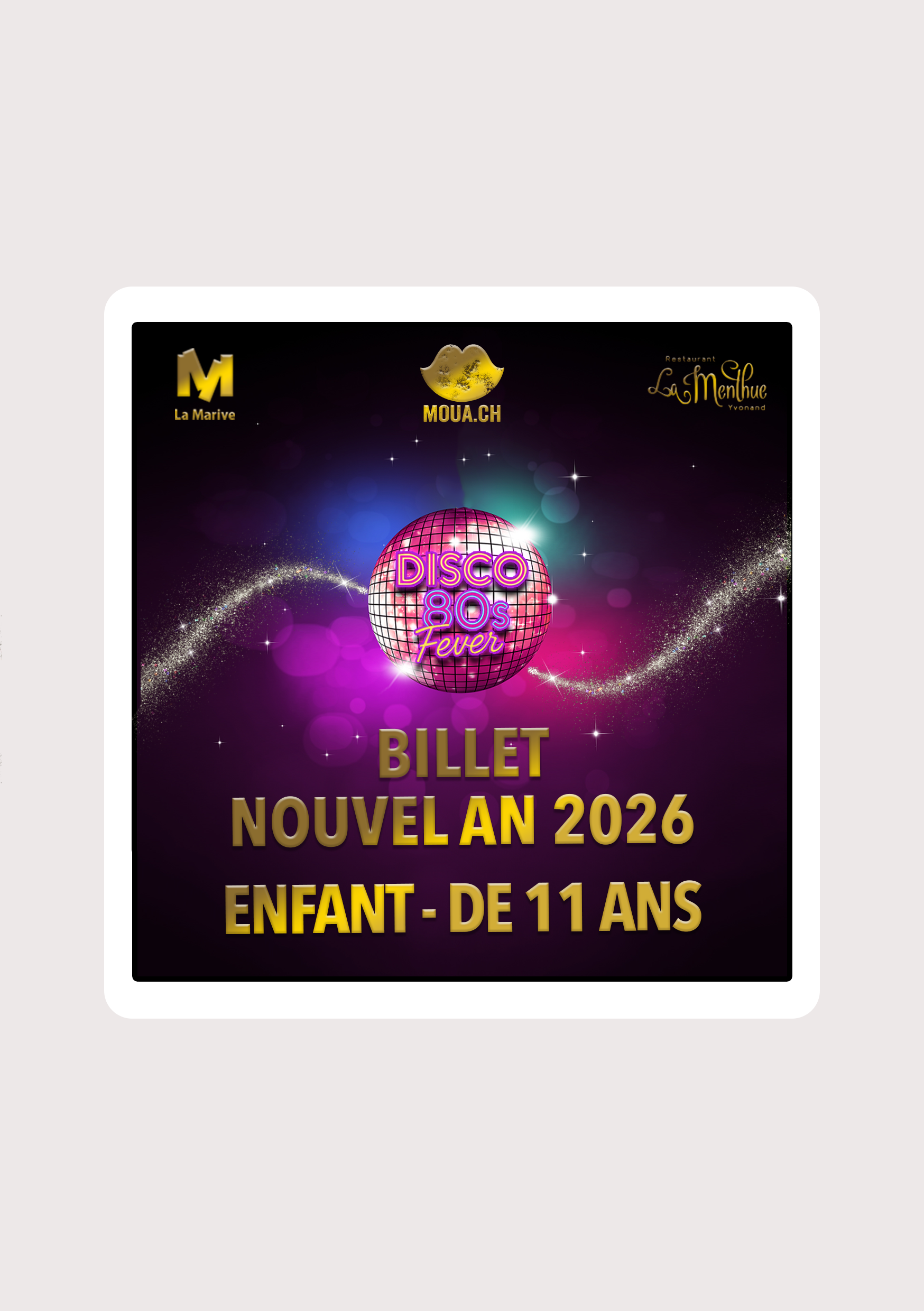 Billet Enfant nouvel an 2026 Billet Enfant nouvel an 2026