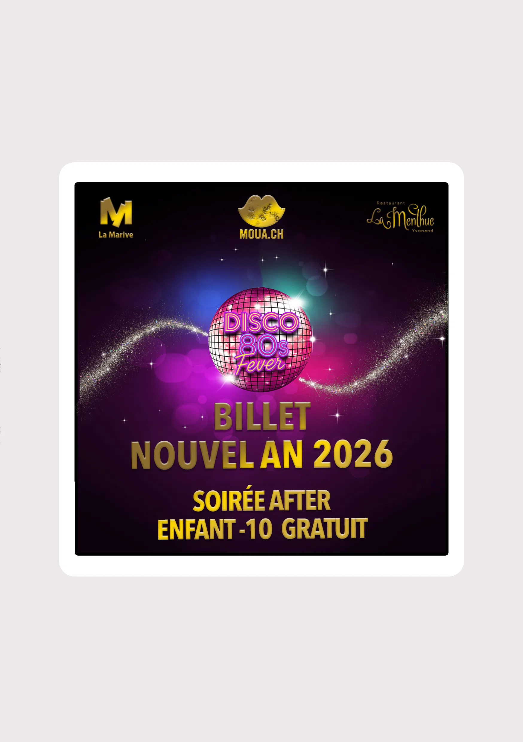 Billet After enfant gratuit nouvel an 2026 Billet After enfant gratuit nouvel an 2026