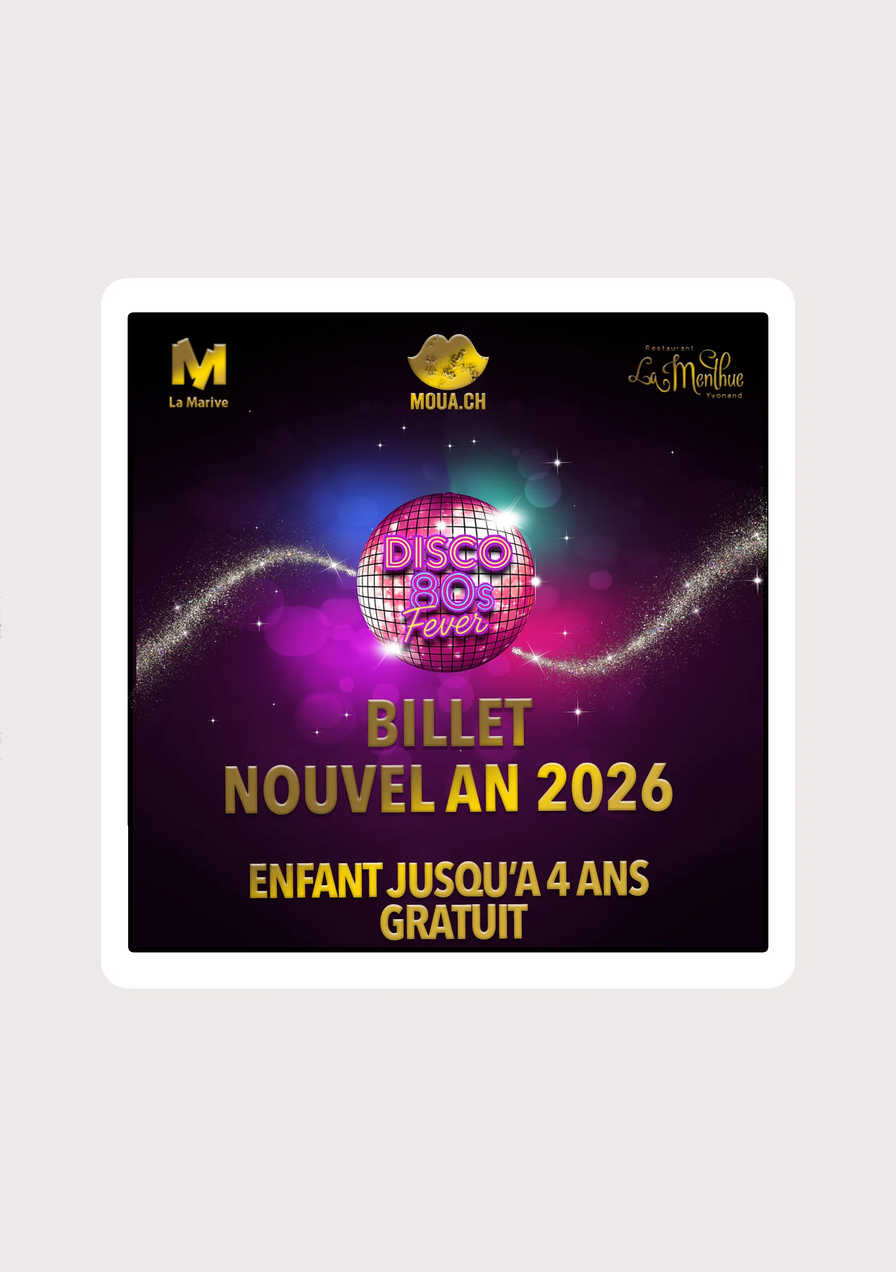 Billet Enfant nouvel an 2026 gratuit Billet Enfant nouvel an 2026 gratuit