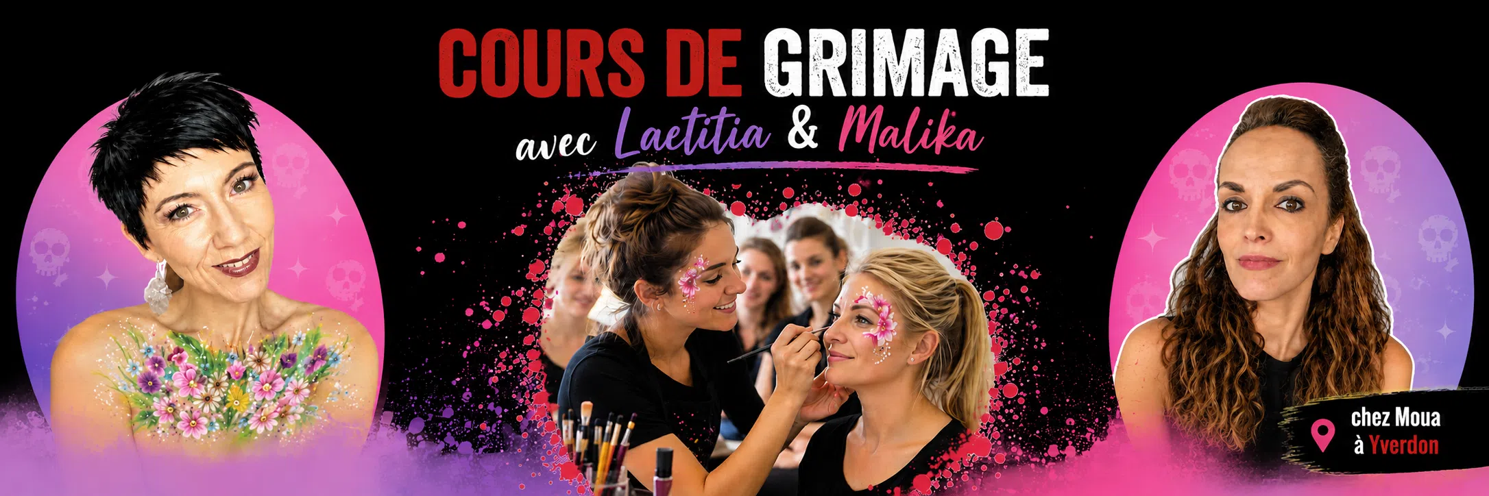 Cours de grimage, maquillage enfants, on stroke, Moua.ch Yverdon