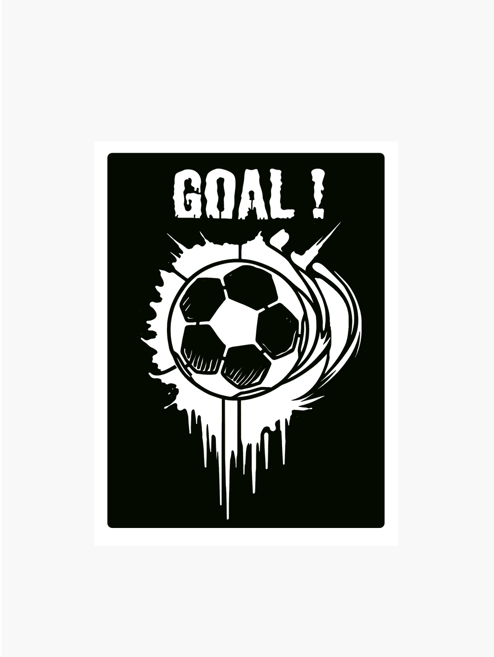 Pochoir tatouage ballon de foot Goal