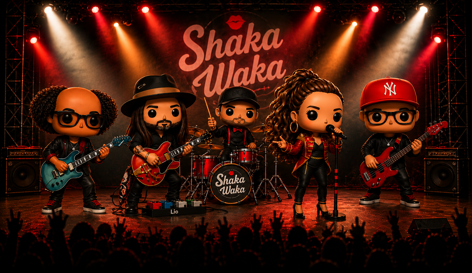 Groupe complet Shaka Waka en pop 2