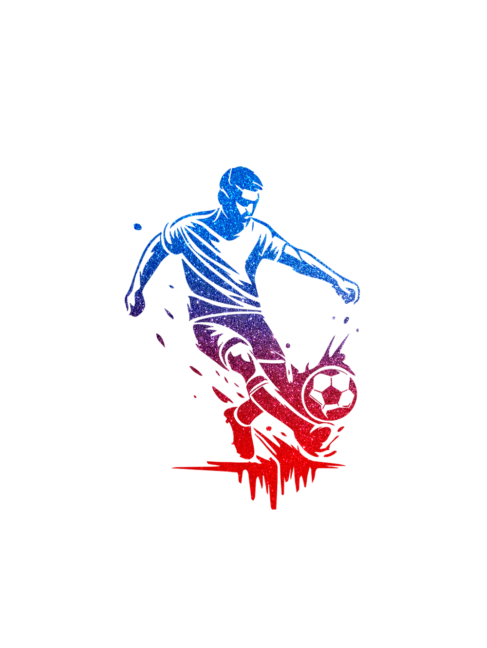 Pochoir tatouage joueur de foot, football, coupe du monde football