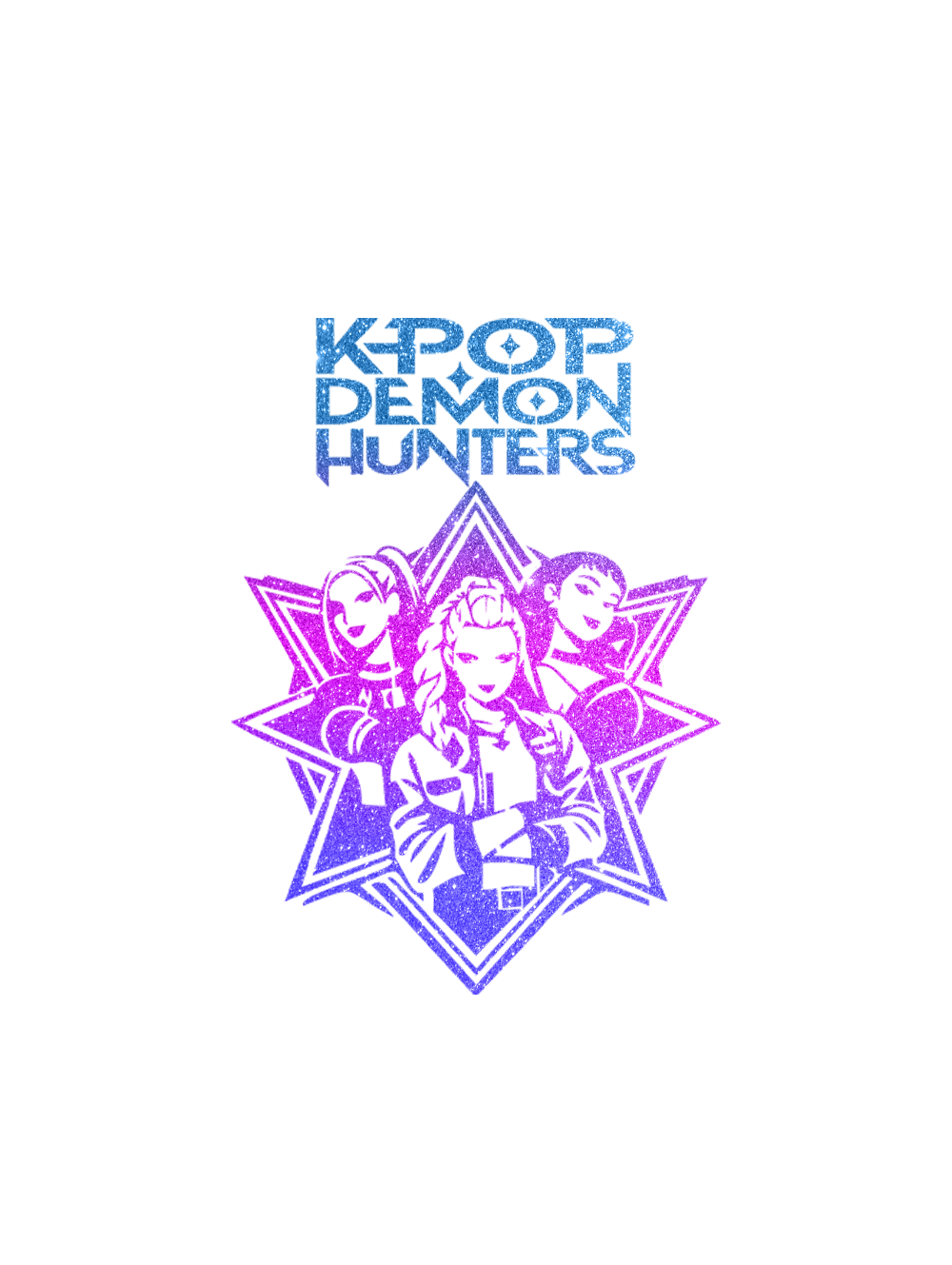 Pochoir tatouage Huntrix, K-Pop Demon Hunters, Rumi, Mira et Zoey