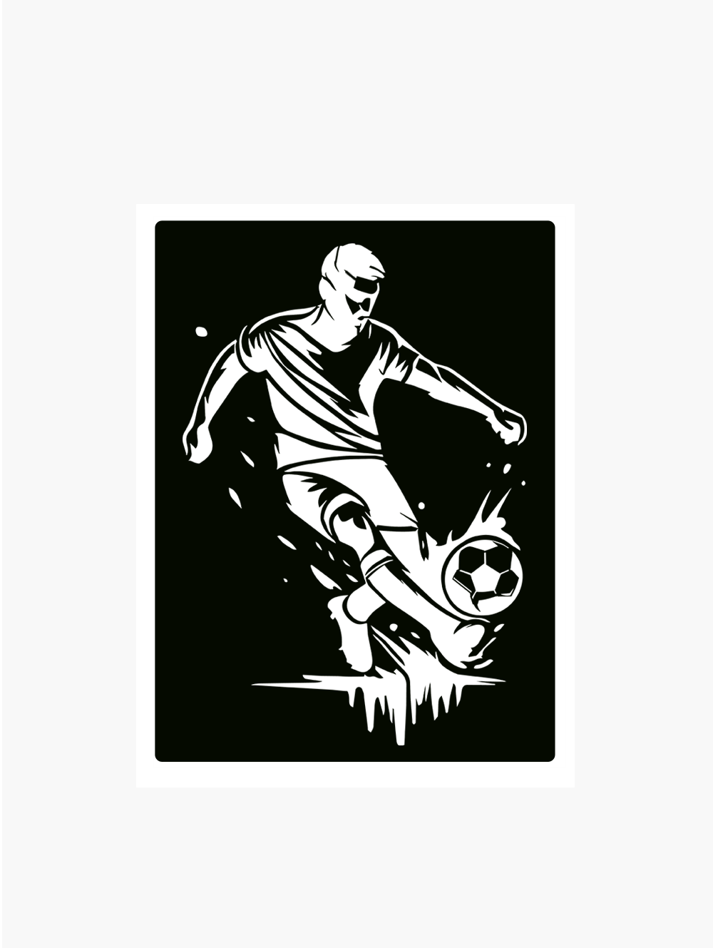Pochoir tatouage joueur de foot, football, coupe du monde football