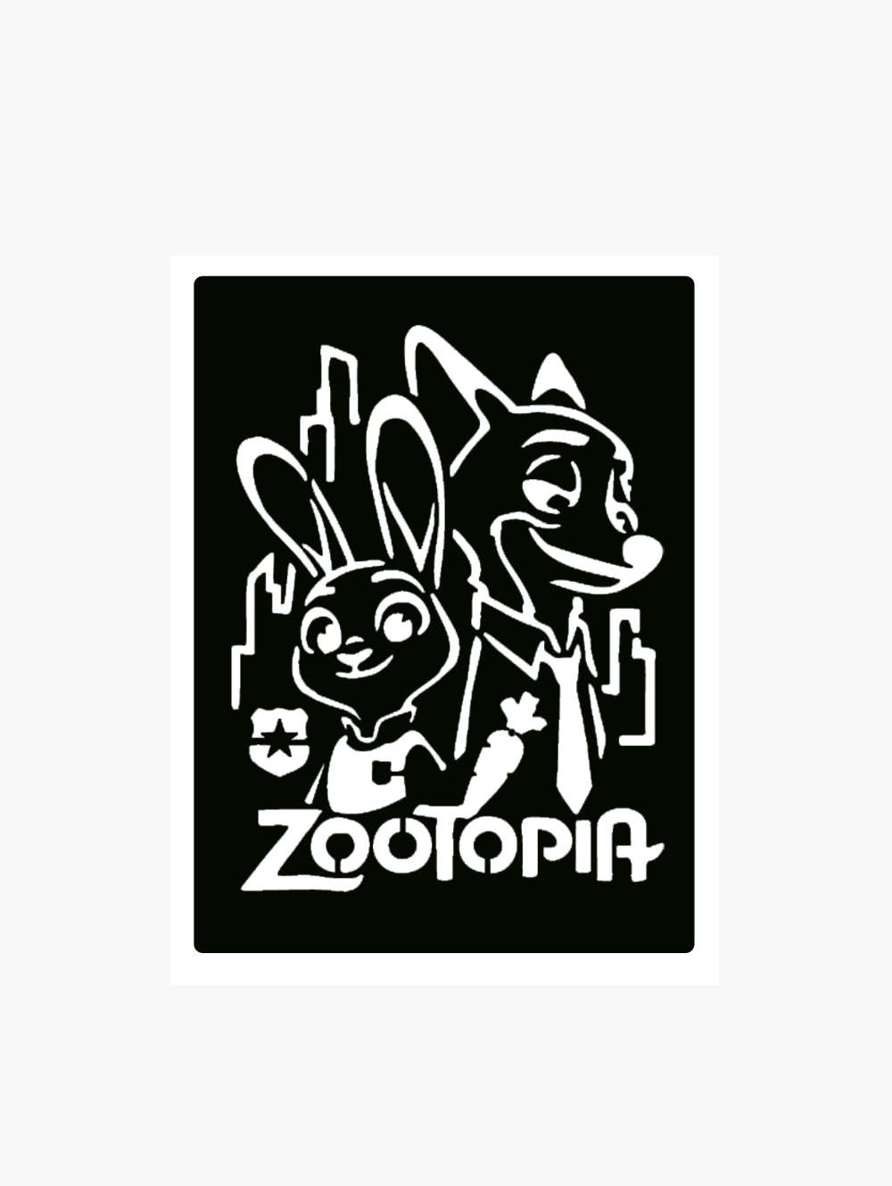 Pochoir tatouage Zootopia Pochoir tatouage Zootopia