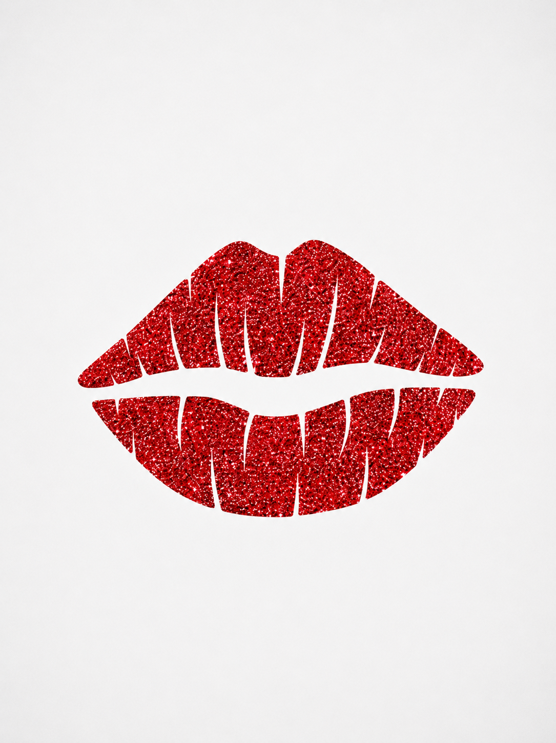Tatouages paillettes Kiss rouge rubis