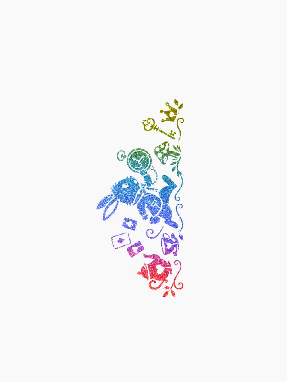 Pochoir tatouage temporaire Alice au Pays des Merveilles Pochoir tatouage temporaire Alice au Pays des Merveilles