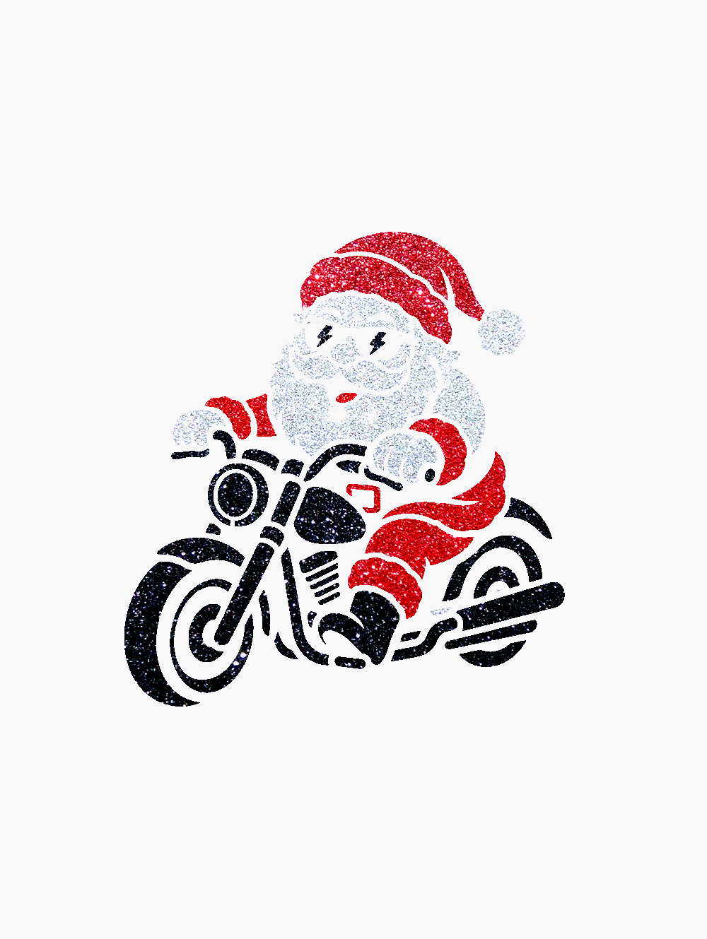Pochoir, tatouage temporaire Père Noël à moto Pochoir, tatouage temporaire Père Noël à moto