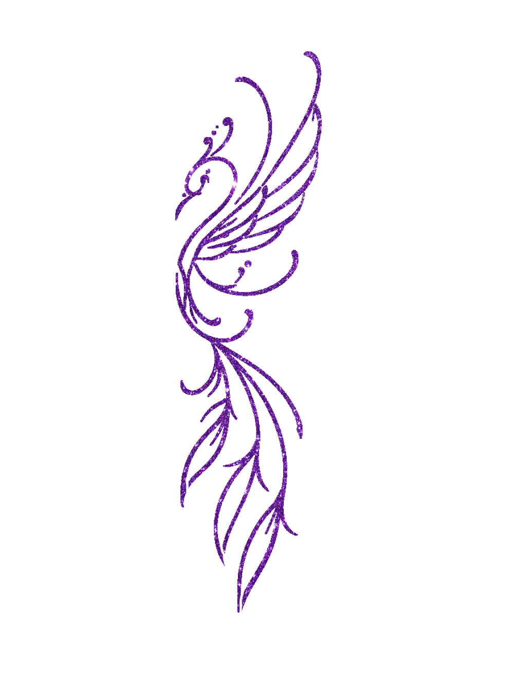 Pochoir, tatouage temporaire Phoenix fine art