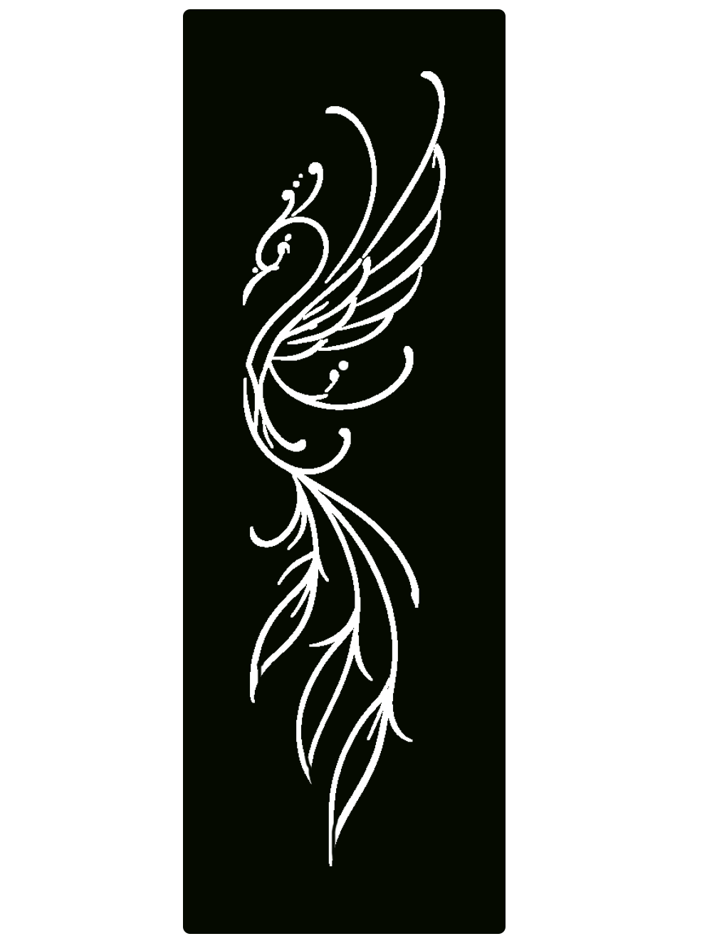 Pochoir, tatouage temporaire Phoenix fine art