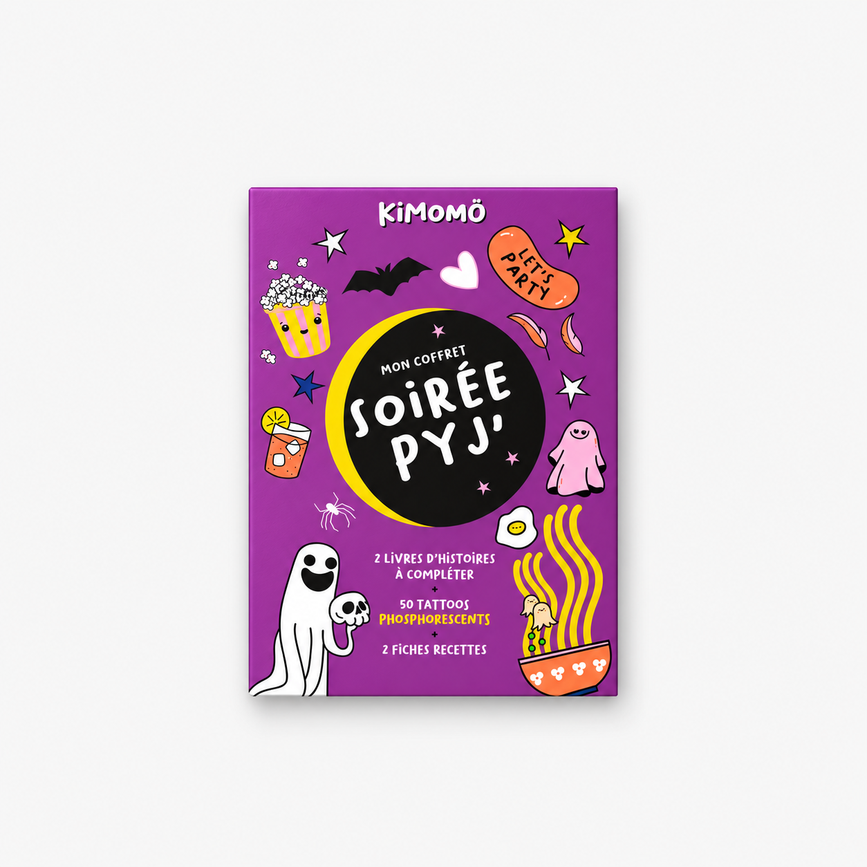 Coffret Soirée Pyj’ KIMOMÖ, en entier sur fond gris